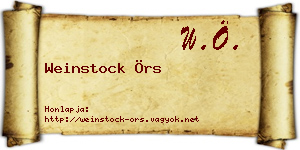 Weinstock Örs névjegykártya
